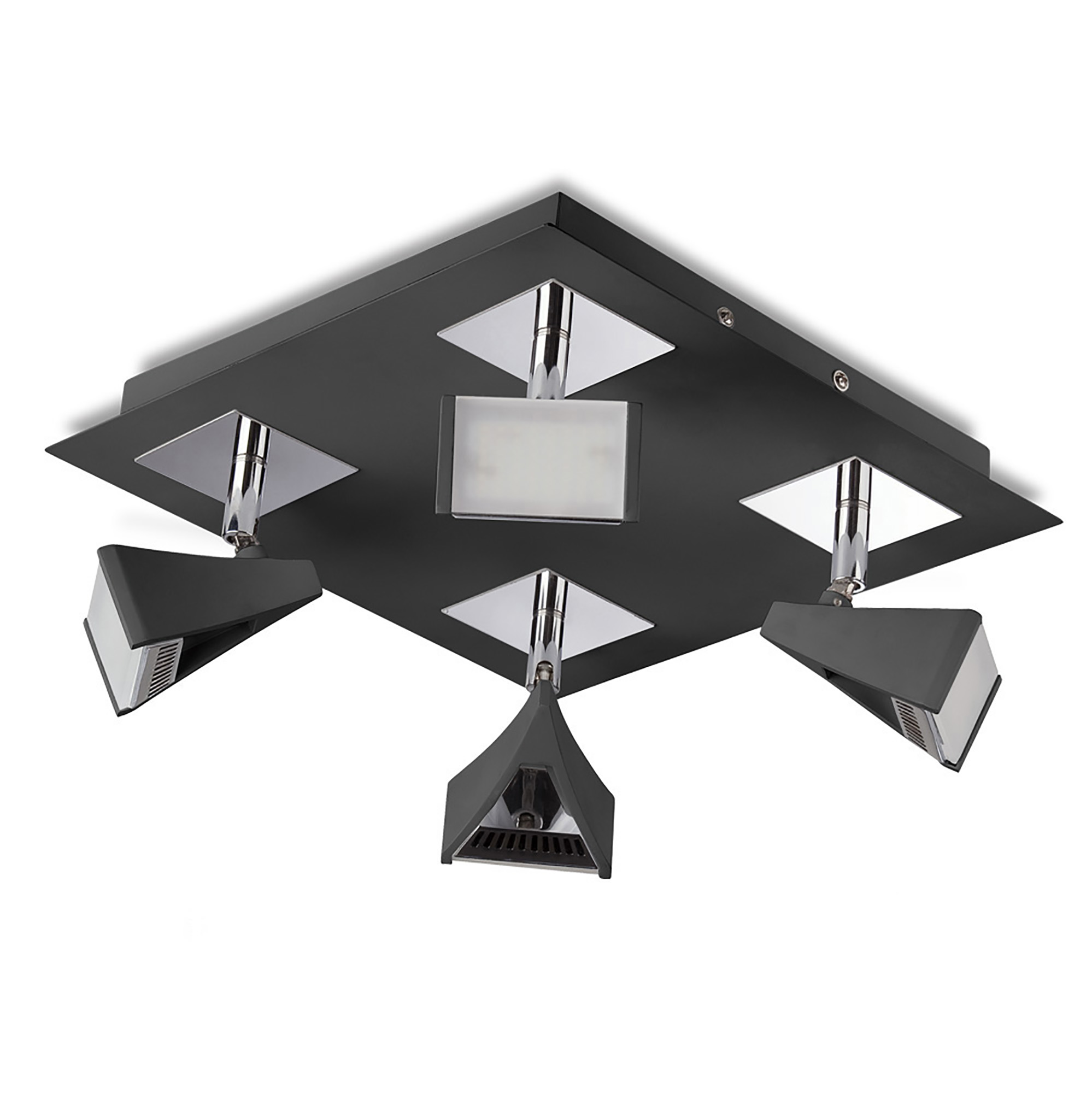 Filippo Matt Black Ceiling Lights Mantra Fusion Surface Spot Lights